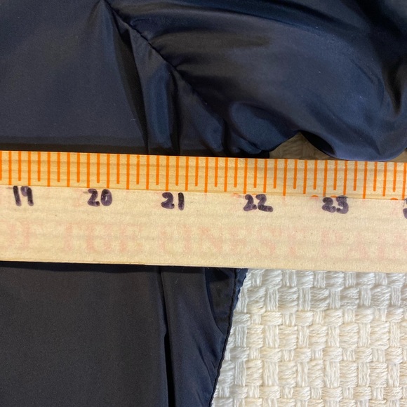 Bomber Cropped Jacket Women’s 8 H&M Navy/Maroon Gold Accents Zip Sleeve Pocket - Picture 8 of 13